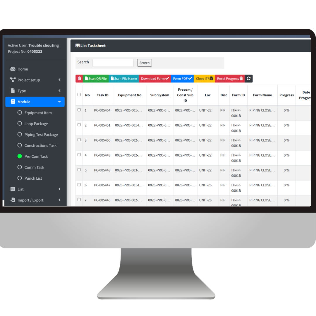 Alat Precommissioning & Komisioning